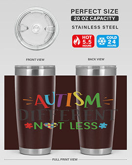 autism different not less Style 5#- autism- Tumbler