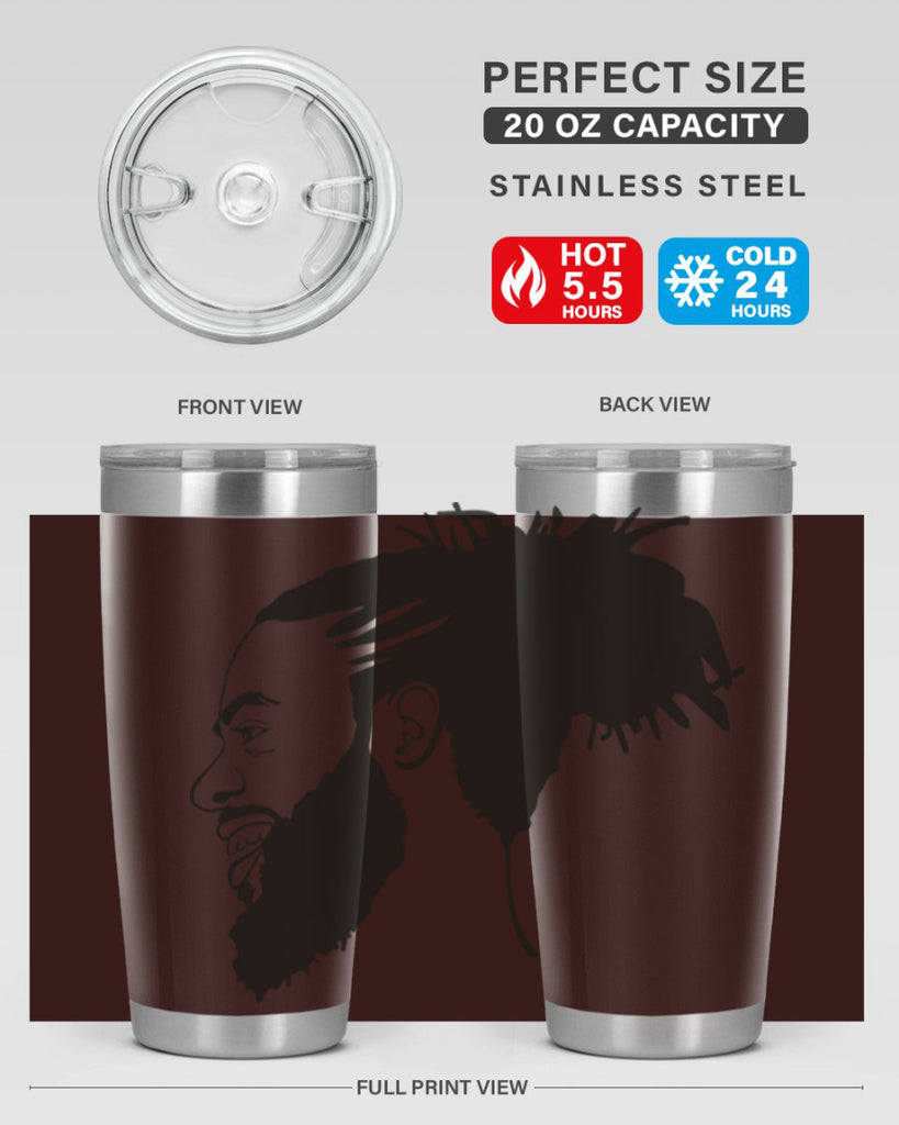 beardman 45#- black men - boys- tumbler