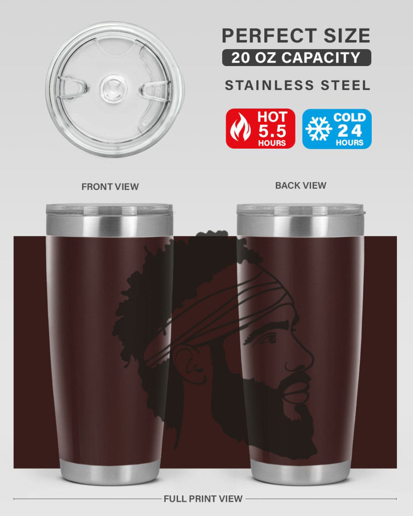beardman 48#- black men - boys- tumbler