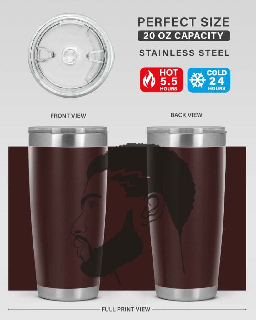 beardman 52#- black men - boys- tumbler