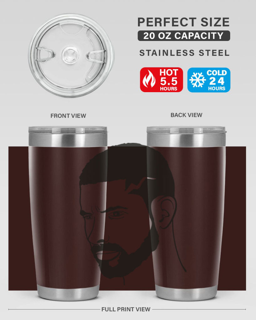 beardman 56#- black men - boys- tumbler