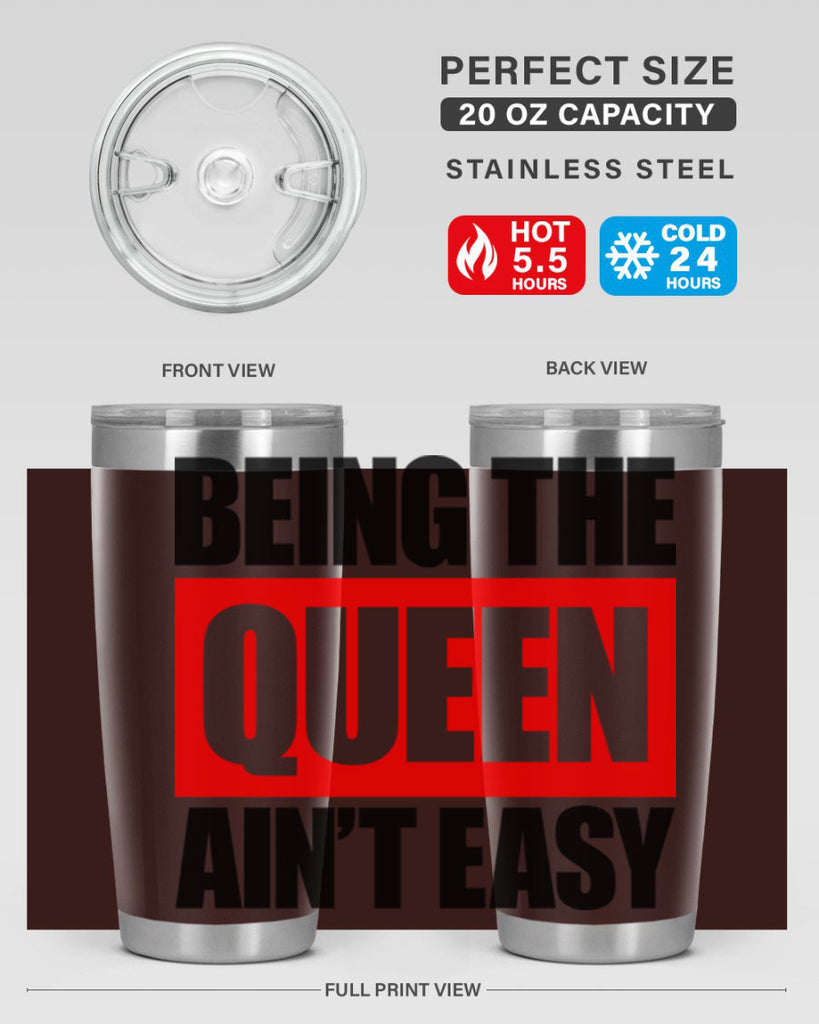 being the queen aint easy 255#- black words phrases- Cotton Tank