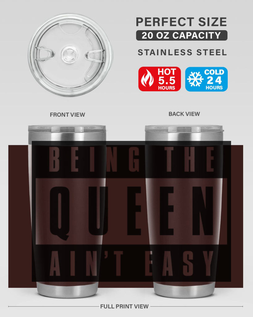 being the queen aint easy 258#- black words phrases- Cotton Tank