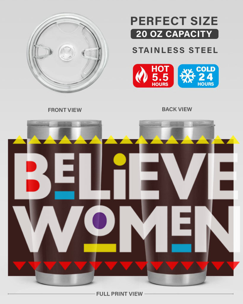 believewomen 254#- black words phrases- Cotton Tank