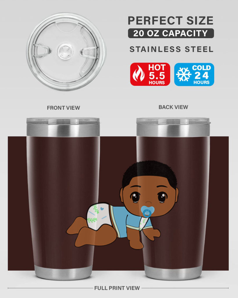black baby boy 1#- black men - boys- tumbler