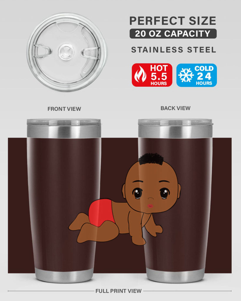 black baby boy 5#- black men - boys- tumbler