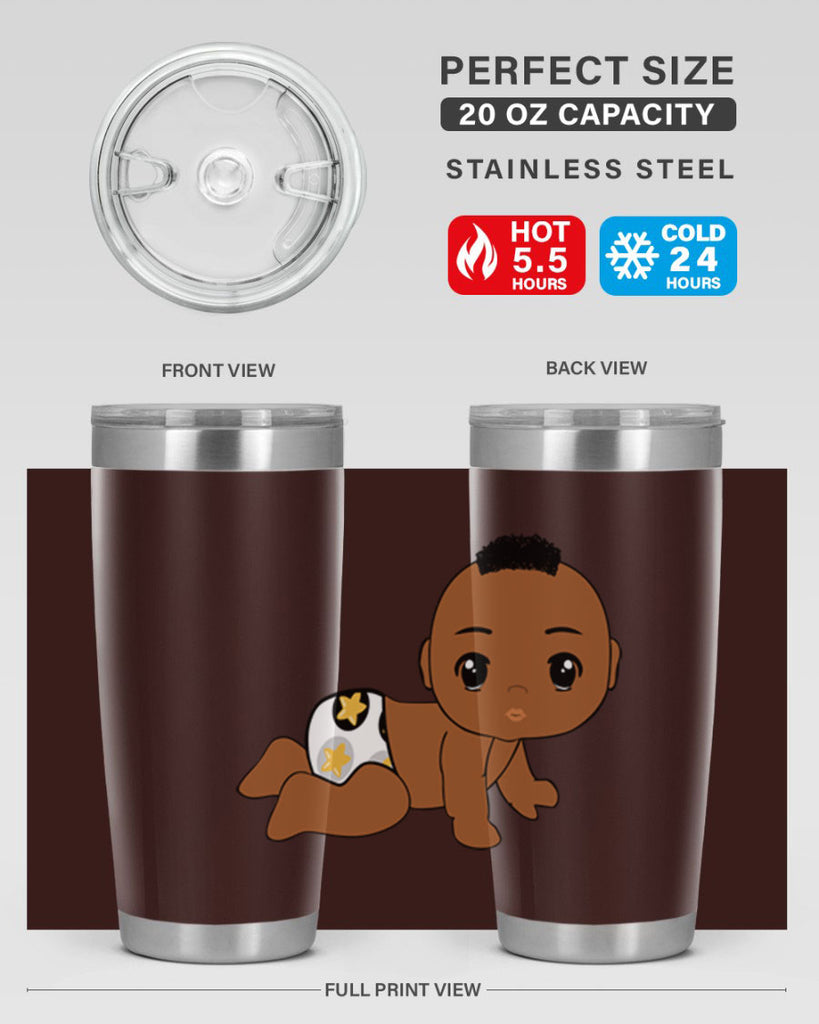 black baby boy 6#- black men - boys- tumbler