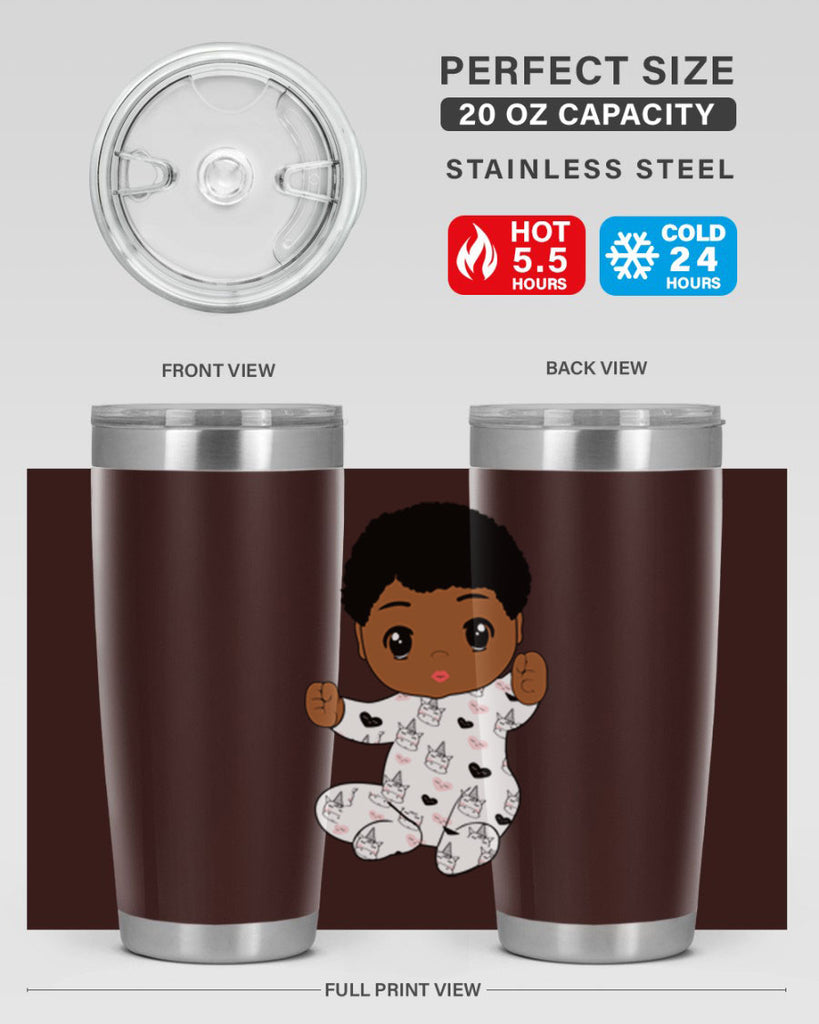 black baby boy 8#- black men - boys- tumbler