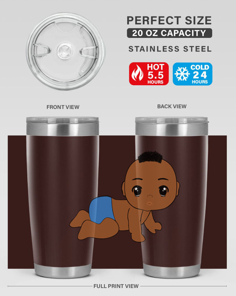 black baby boy 9#- black men - boys- tumbler