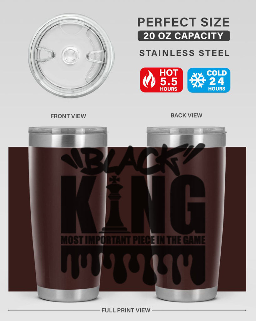 black king 174#- black words phrases- Cotton Tank
