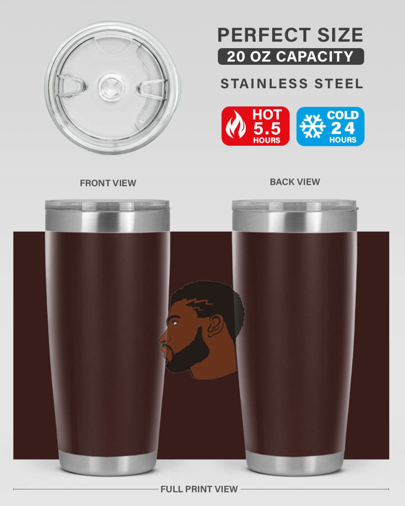 black man 40#- black men - boys- tumbler