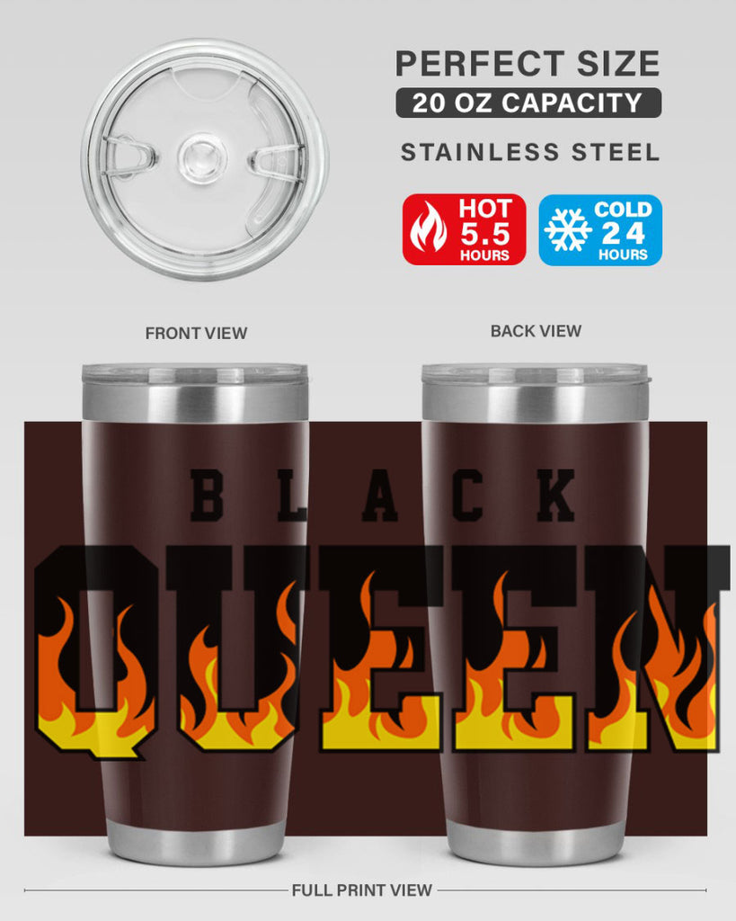 black queen flames 220#- black words phrases- Cotton Tank