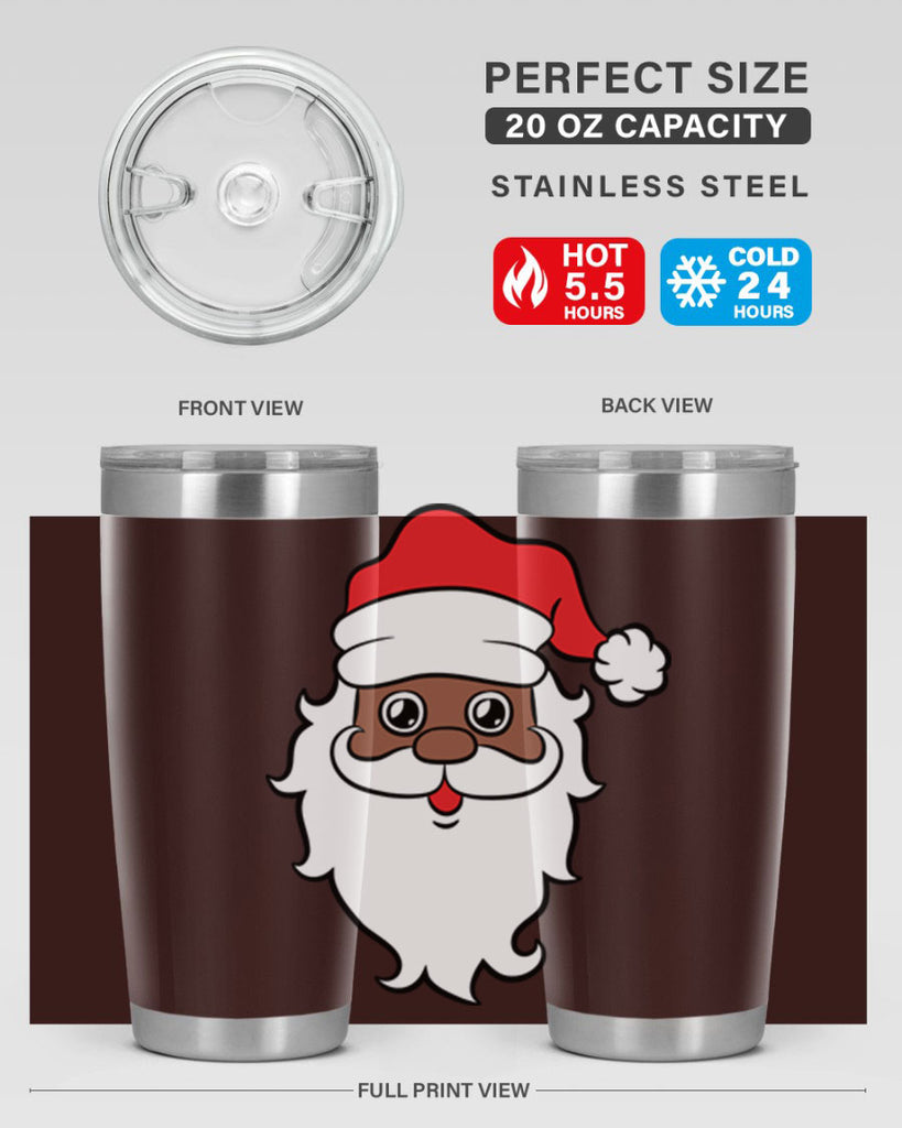 black santa 25#- black men - boys- tumbler