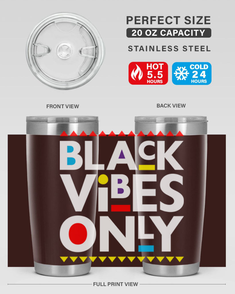 black vibes only 217#- black words phrases- Cotton Tank