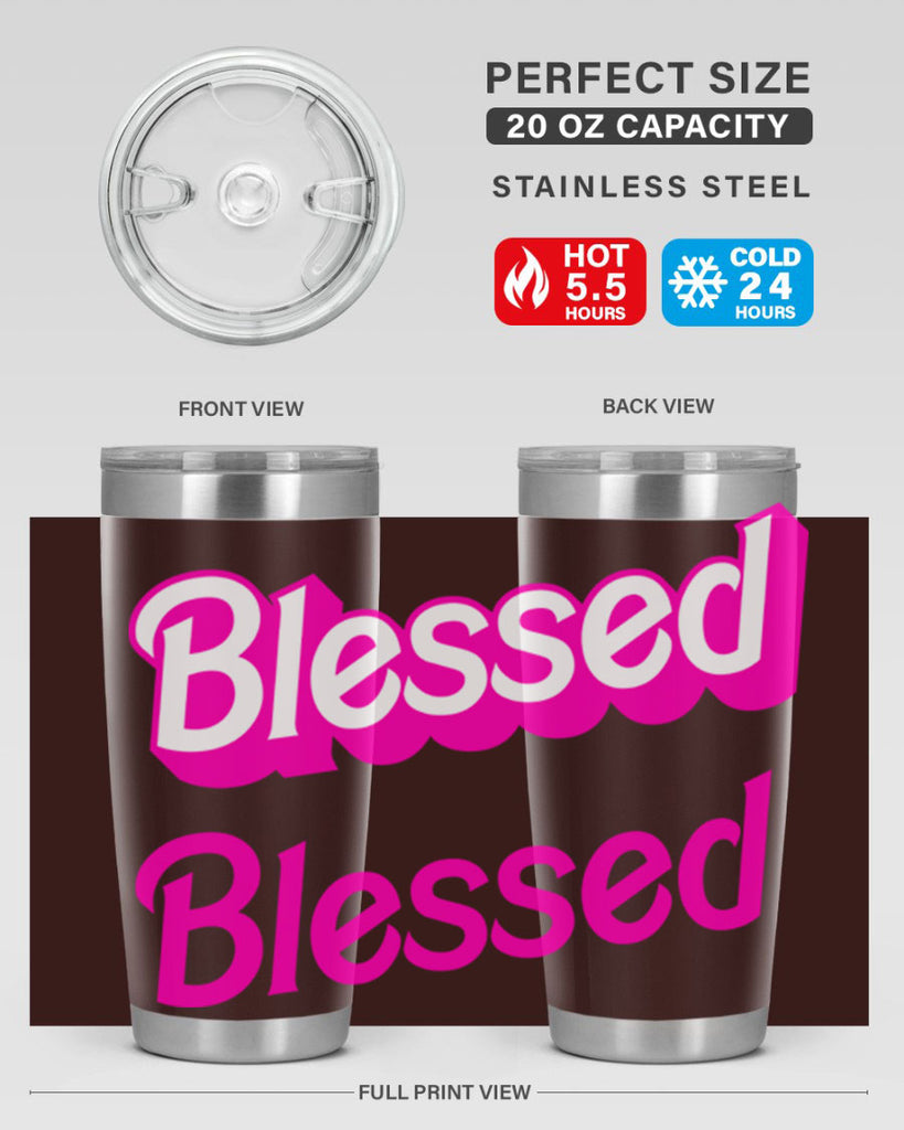 blessed barbie 193#- black words phrases- Cotton Tank