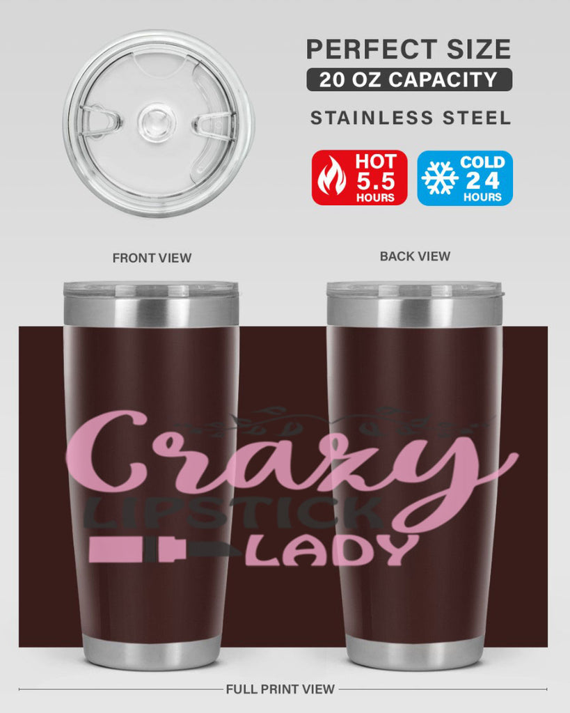 crazy lipstick lady Style 159#- make up- Tumbler