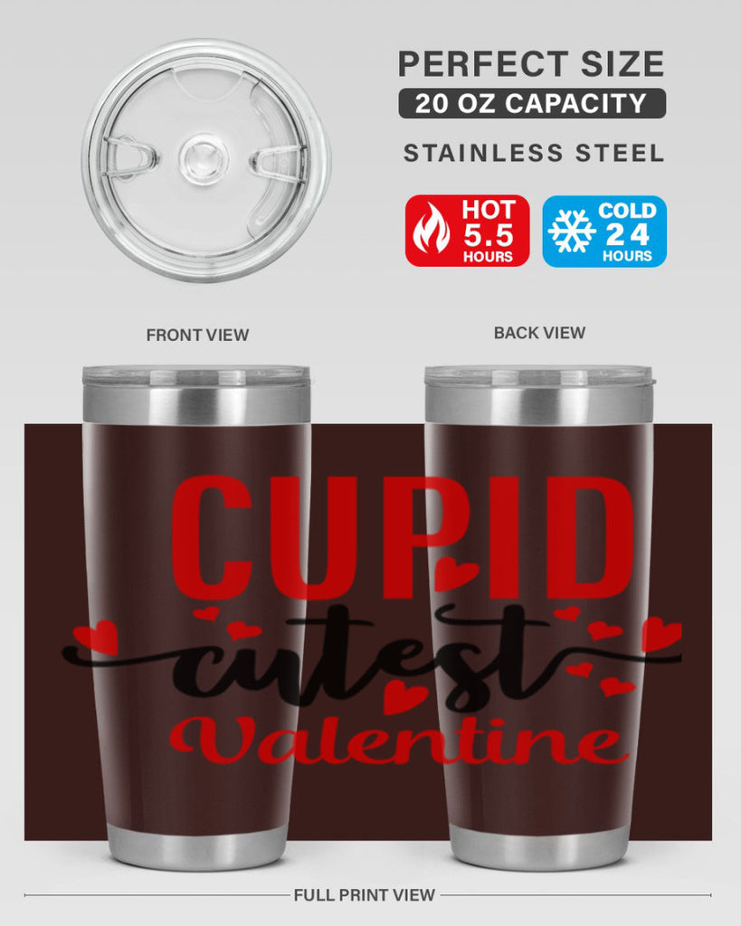 cupid cutest valentine 80#- valentines day- Tumbler