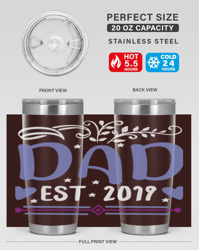 dad est 100#- fathers day- Tumbler