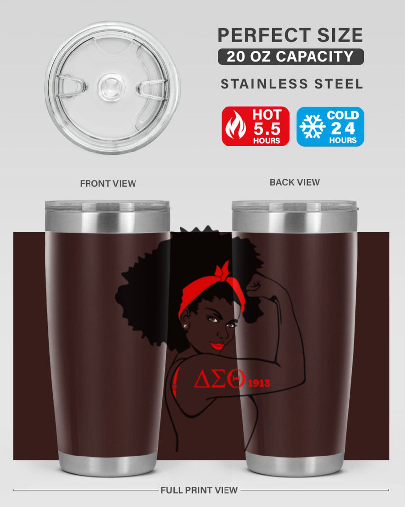 delta sigma theta 6#- black words phrases- Cotton Tank