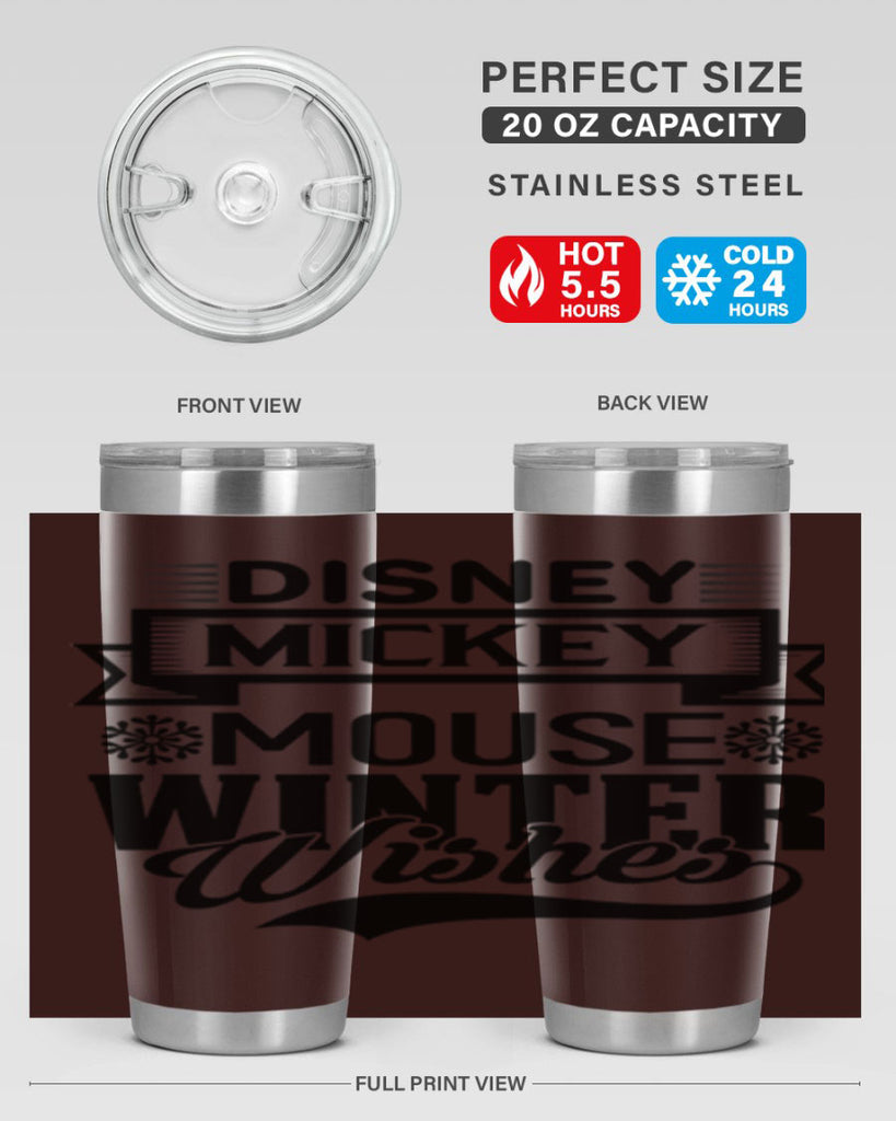 disney mickey mouse winter wishes 93#- winter- Tumbler