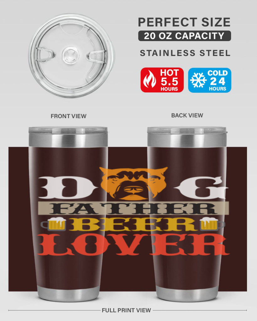dog father beer lover 116#- beer- Tumbler