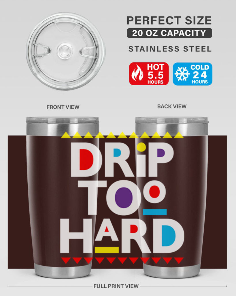 drip too hard 163#- black words phrases- Cotton Tank