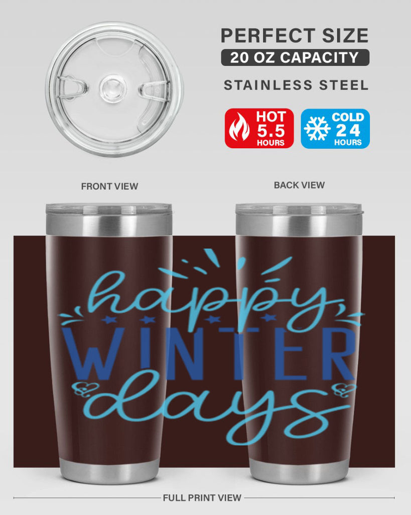 happy winter days 121#- winter- Tumbler