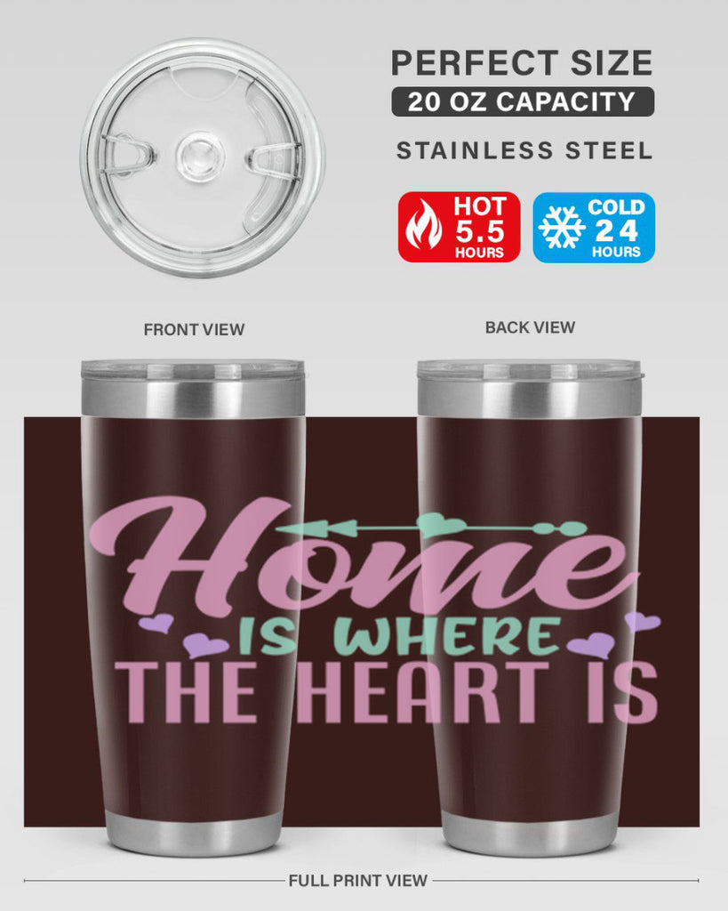 home is where the heart is 39#- home- Tumbler