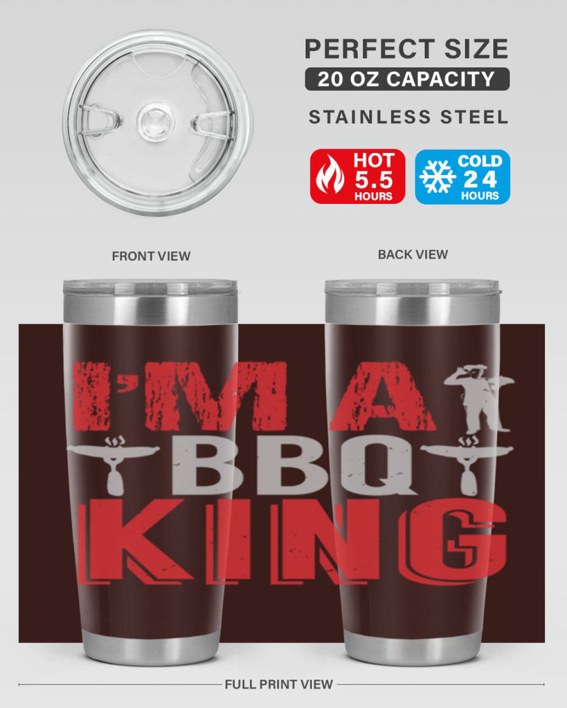 im a bbq king 34#- bbq- Tumbler