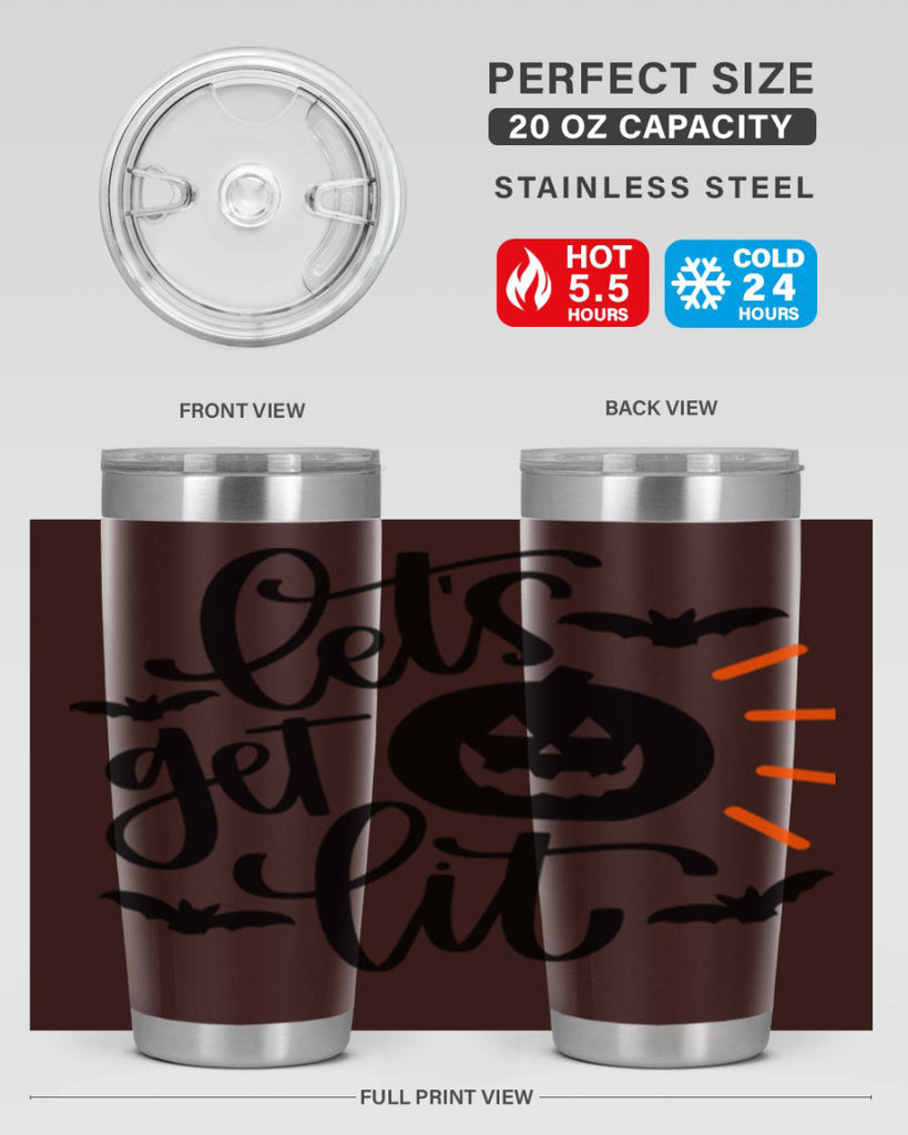 lets get lit 48#- halloween- Tumbler