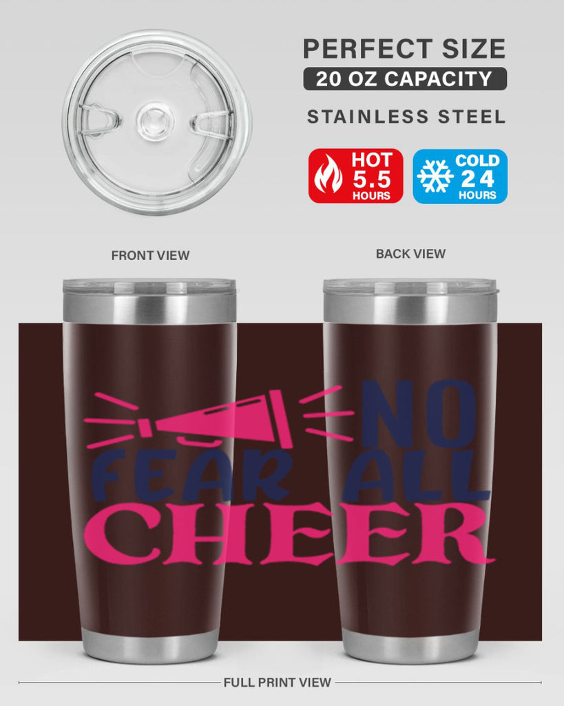 no fear all cheer 1739#- cheer- Tumbler