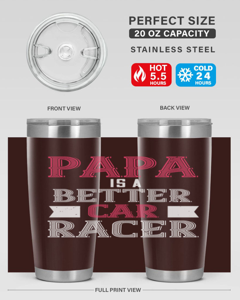 papa is a better car bacer 19#- grandpa - papa- Tumbler