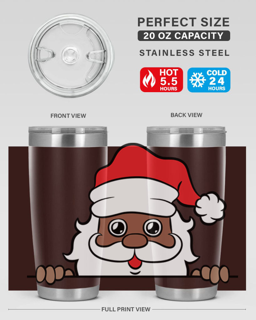 peekaboo black santa 19#- black men - boys- tumbler