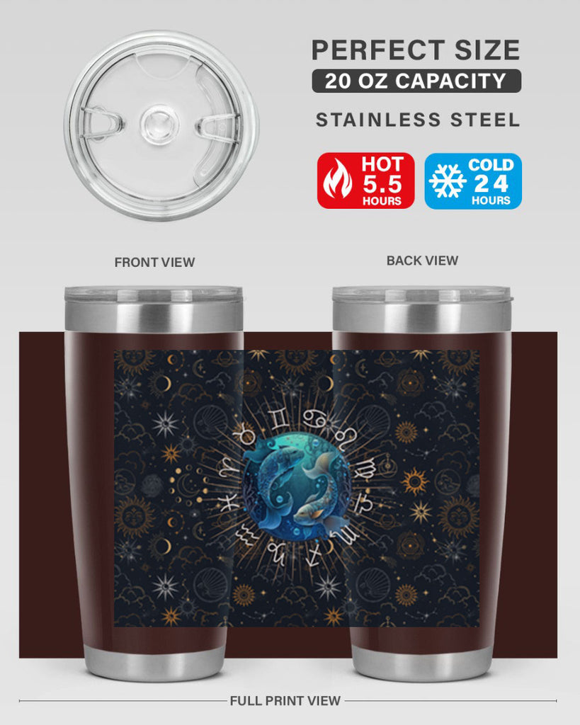 pisces Straight 366#- zodiac- Tumbler