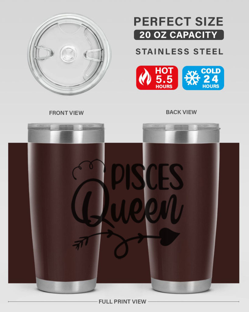 pisces queen 379#- zodiac- Tumbler