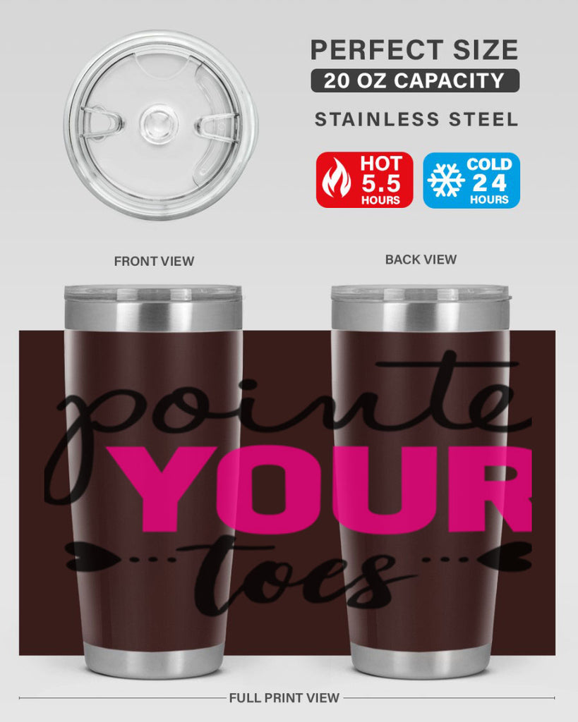 pointe your toes 71#- ballet- Tumbler