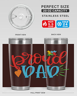 proud dad Style 36#- autism- Tumbler