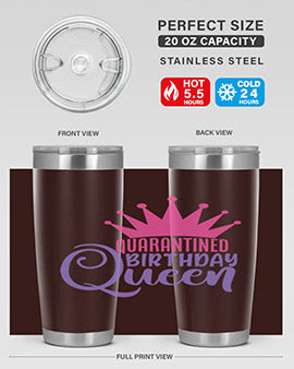 quarantined birthday queen Style 46#- corona virus- Tumbler