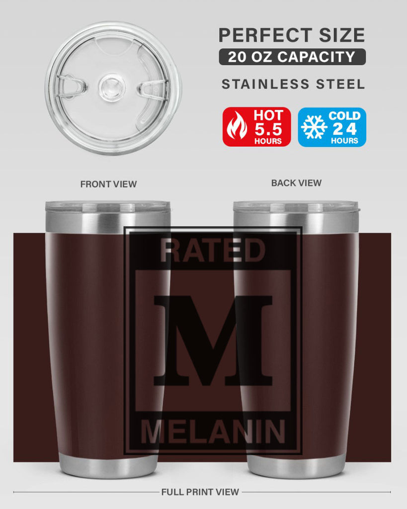 ratedm melanin 44#- black words phrases- Cotton Tank