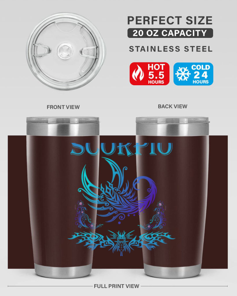 scorpio 449#- zodiac- Tumbler