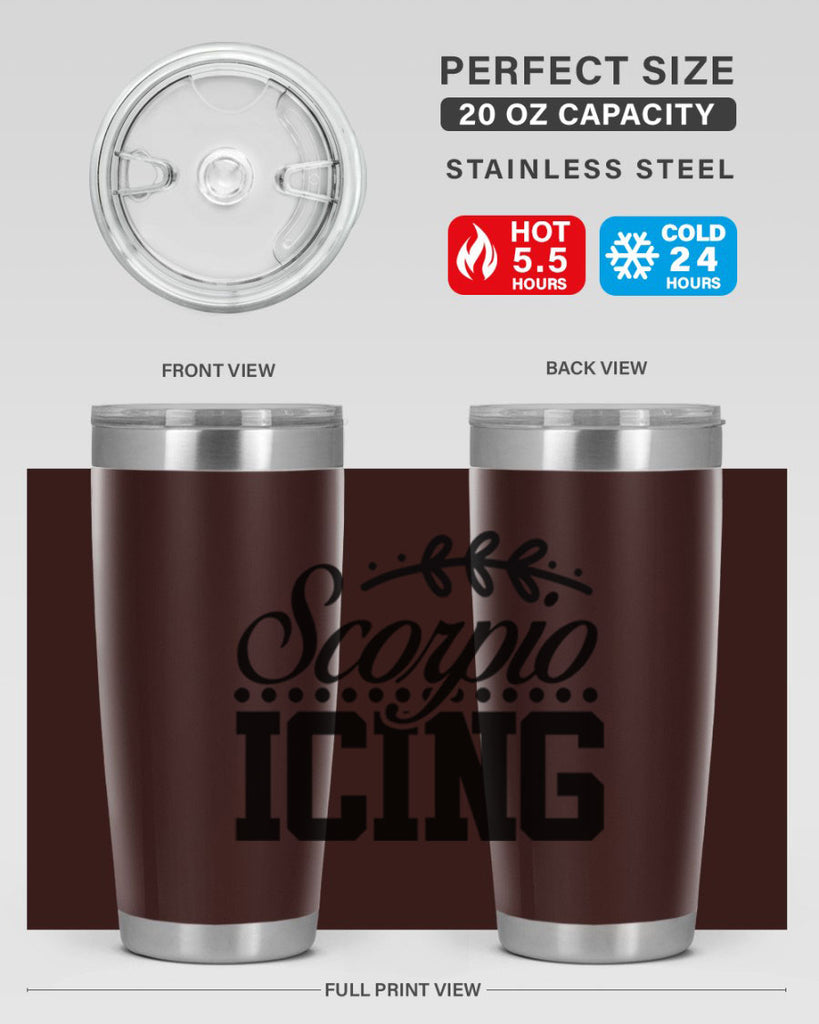 scorpio icing 442#- zodiac- Tumbler