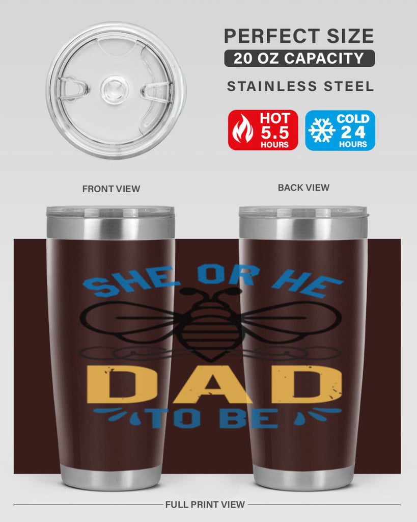 she or he dad to be Style 15#- baby shower- tumbler