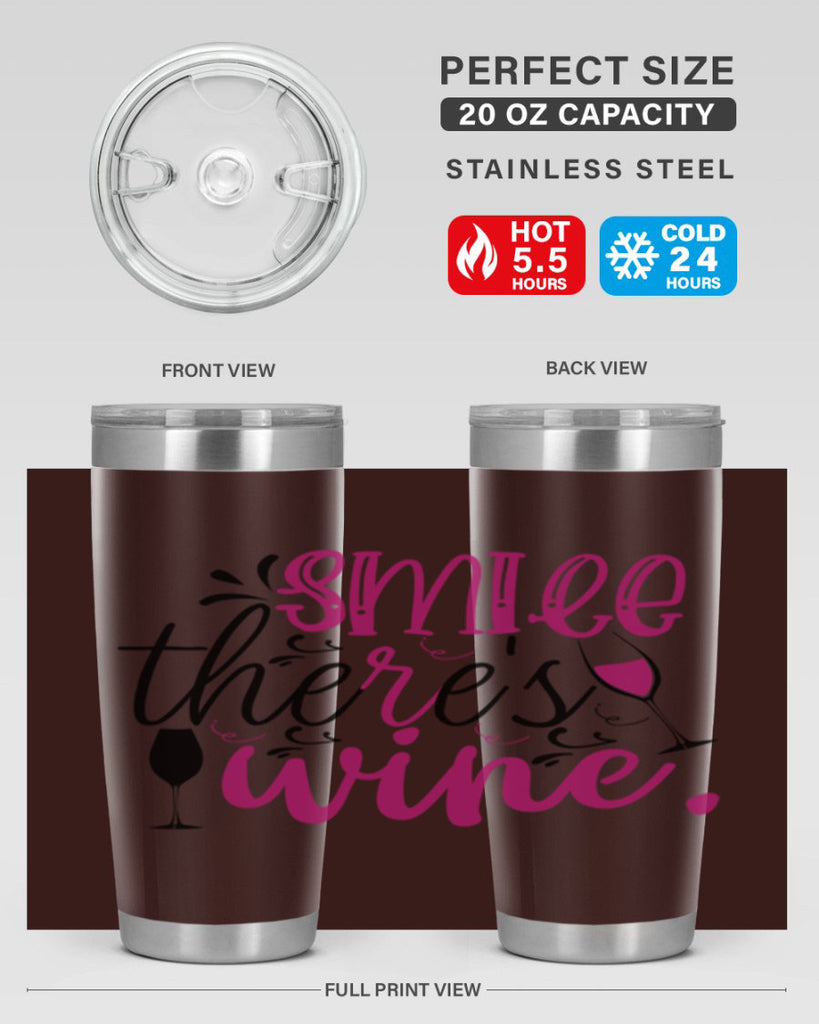 smile theres wine 158#- wine- Tumbler