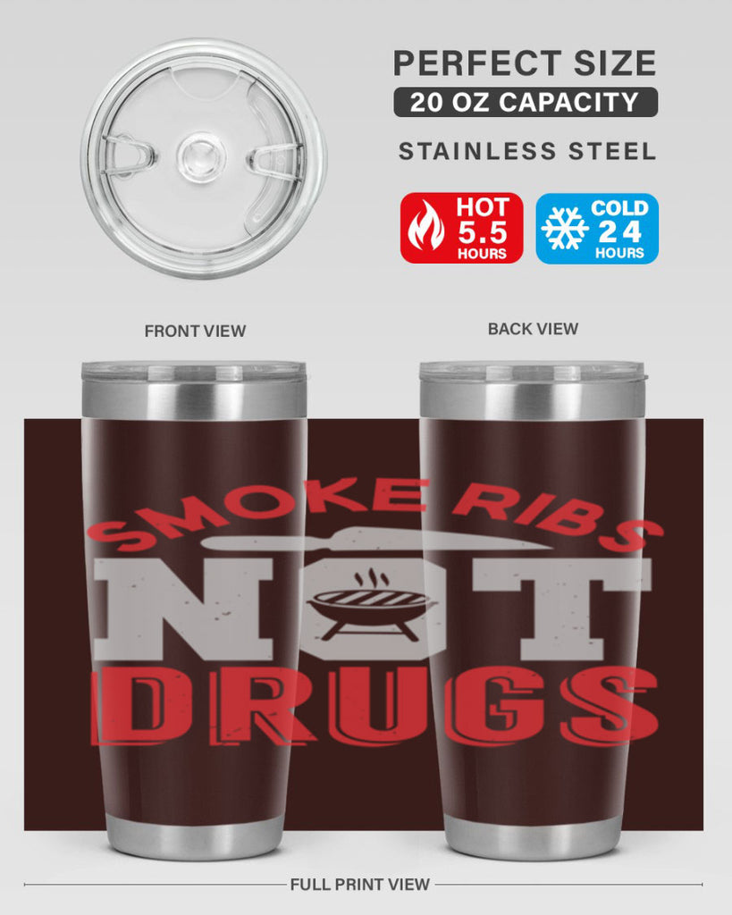 smok ribs not drugs 13#- bbq- Tumbler