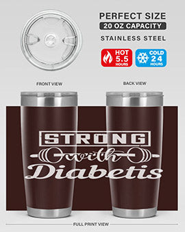 strog with diabetis Style 11#- diabetes- Tumbler