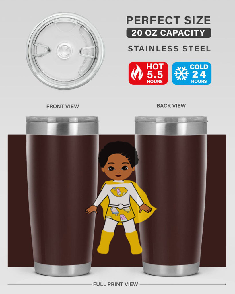 super kid 10#- black men - boys- tumbler