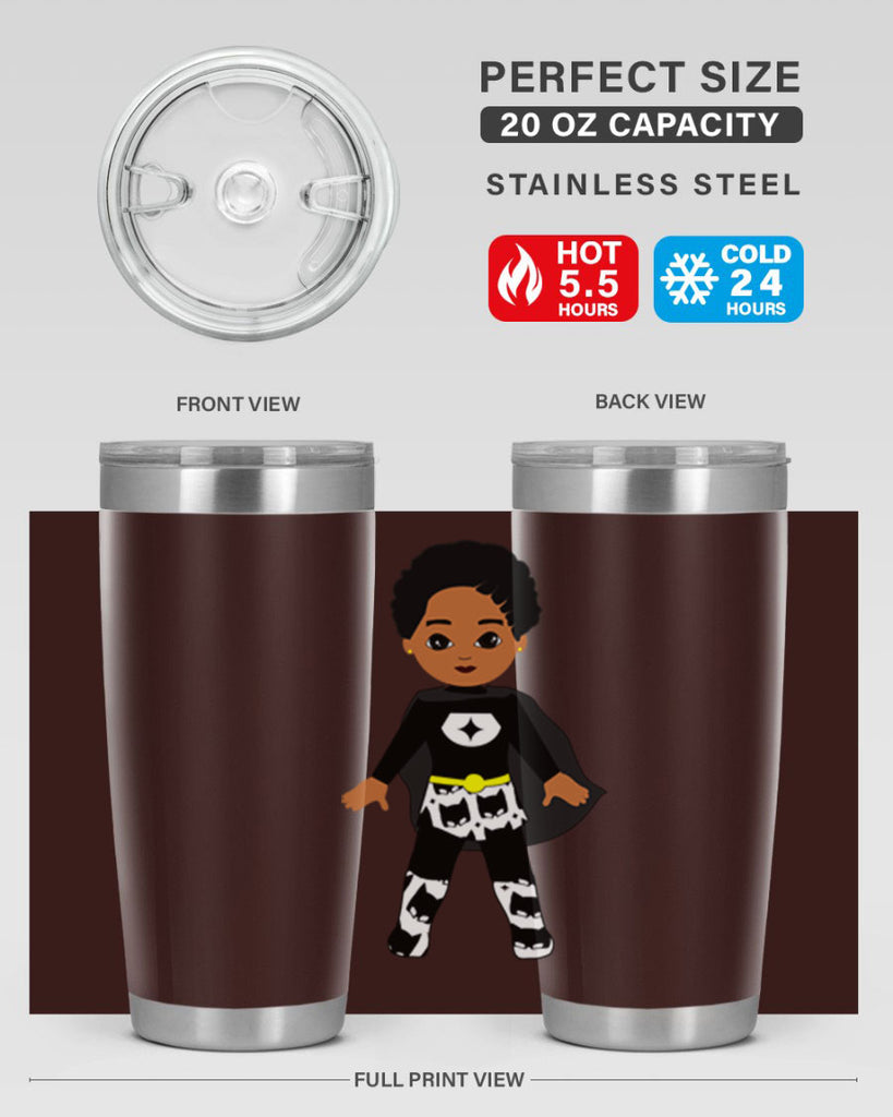super kid 11#- black men - boys- tumbler