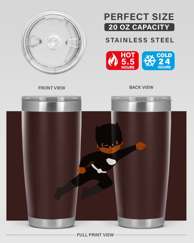 super kid 12#- black men - boys- tumbler