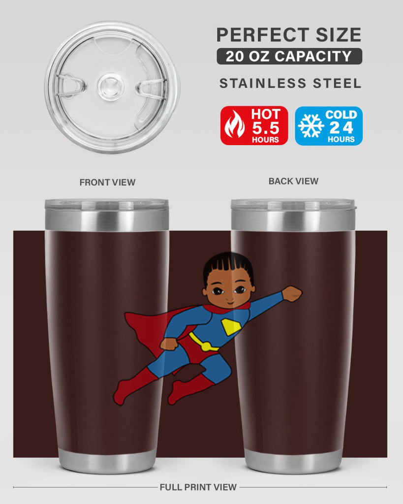 super kid 1#- black men - boys- tumbler