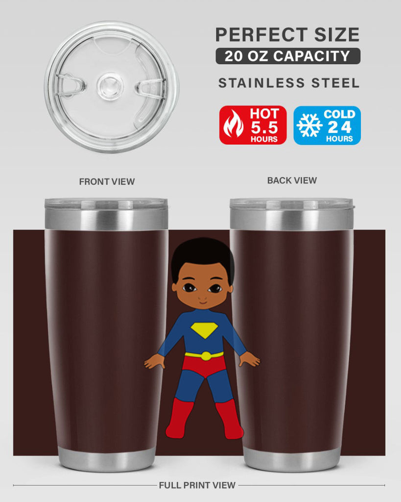 super kid 2#- black men - boys- tumbler